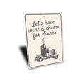 thumbnail image 3 of Wine & Cheese Novelty Sign, Metal Wall Decor - 10x14 inches, 3 of 4