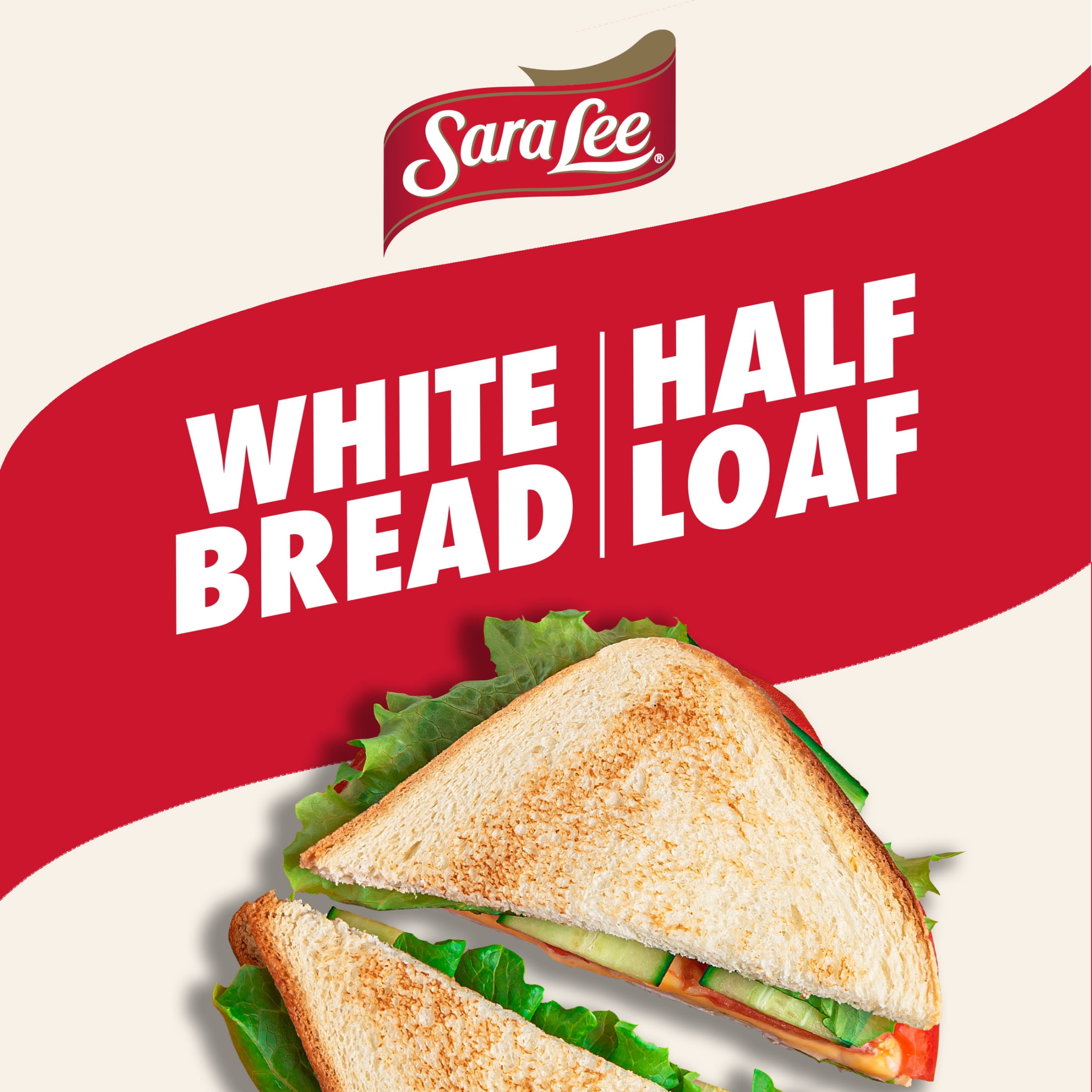 Sara Lee White Bread, Half Loaf, 12 oz, Sandwich Bread, Bag