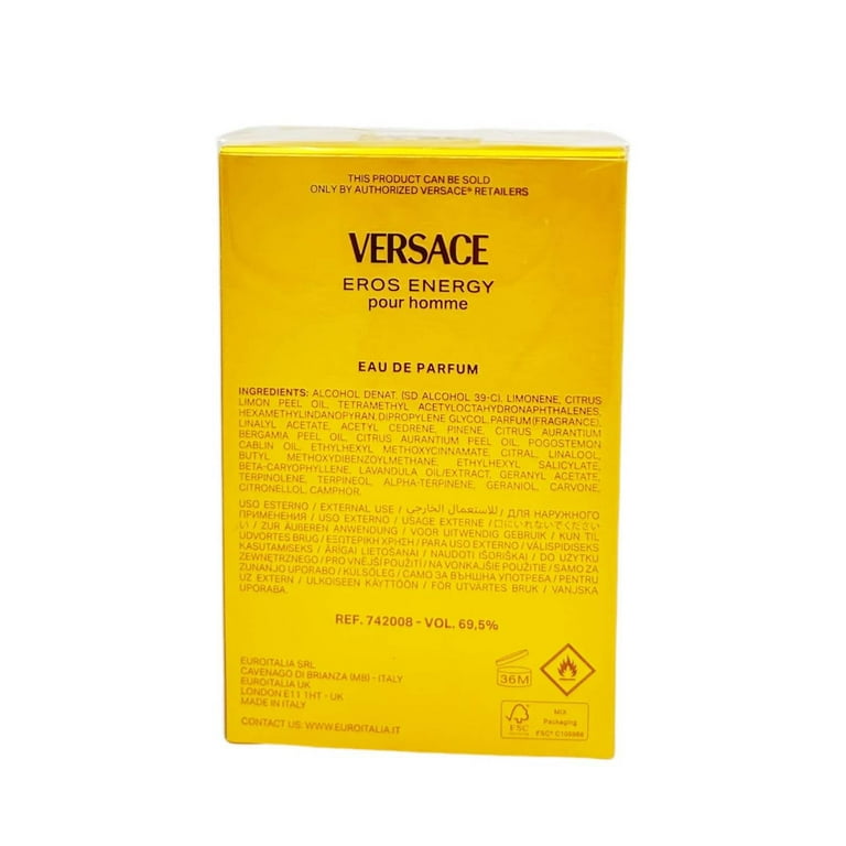 Versace Men's Eros Energy EDP Spray 6.7 oz, Citrus Aromatic