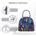 thumbnail image 4 of Balery Cosmic Purple Irises Bolsa de Almuerzo para Mujeres, Caja de Almuerzo, Bolsa de Almuerzo Pequeña Impermeable, Tote de Almuerzo Reutilizable con Gran Capacidad, 4 of 6