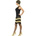 thumbnail image 3 of Womens 20s Dazzling Vintage Fringe Flapper Dress Costume Medium 10-12, 3 of 5