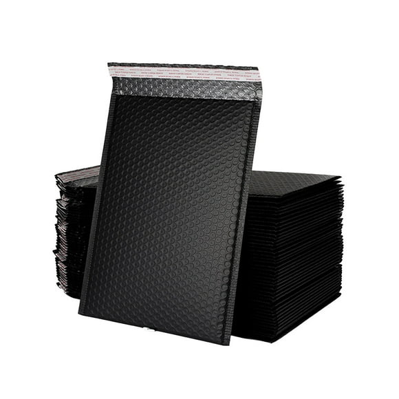 CIMAXIC 50 Pcs Practical Bubble Storage Bag Shockproof Express Delivery Packaging Bag Tear Resistant Bubble Pouch for Store Office Logistics Company(Black),7.87"X5.91"X0.12"