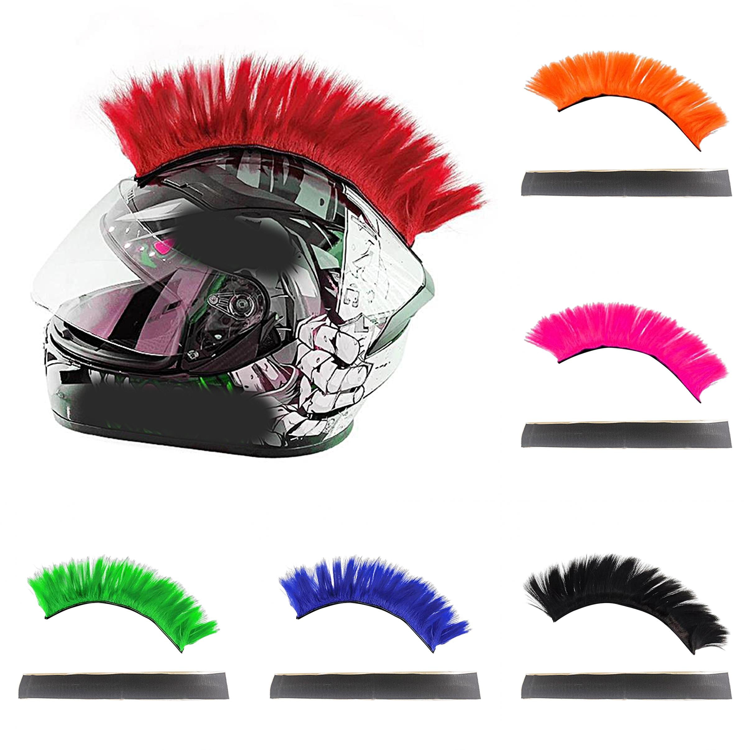 Shenmeida Helmet Wig Adhesive Mohawk for Motorcycle Bicycle Ski
