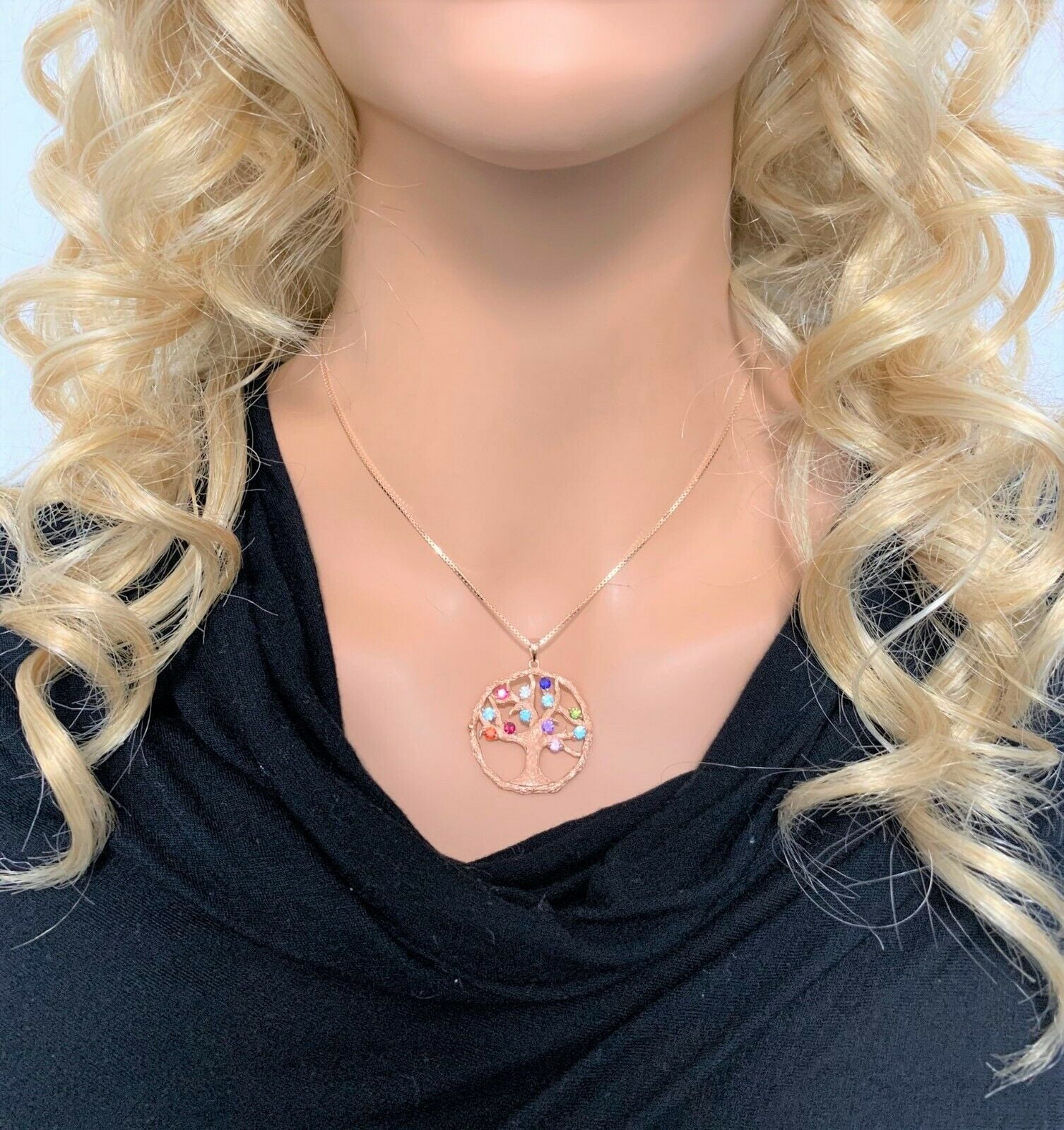 Nana Mother & Child Heart Birthstone Necklaces for Women 1-6 Stones W/  Chain - 10k Rose Gold Stone 3 - Yahoo Shopping