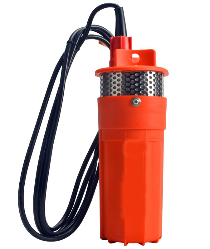 INTBUYING 12V Submersible Deep DC Solar Well Water Pump,Battery