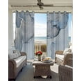 thumbnail image 4 of Blackout Curtains for Bedroom, Marble Blue Room Darkening Window Drapes for Living Room, Modern Abstract Ink Painting Luxury Thermal Insulated Grommet Curtains, 52x54 inch, 2 Panels, 4 of 9
