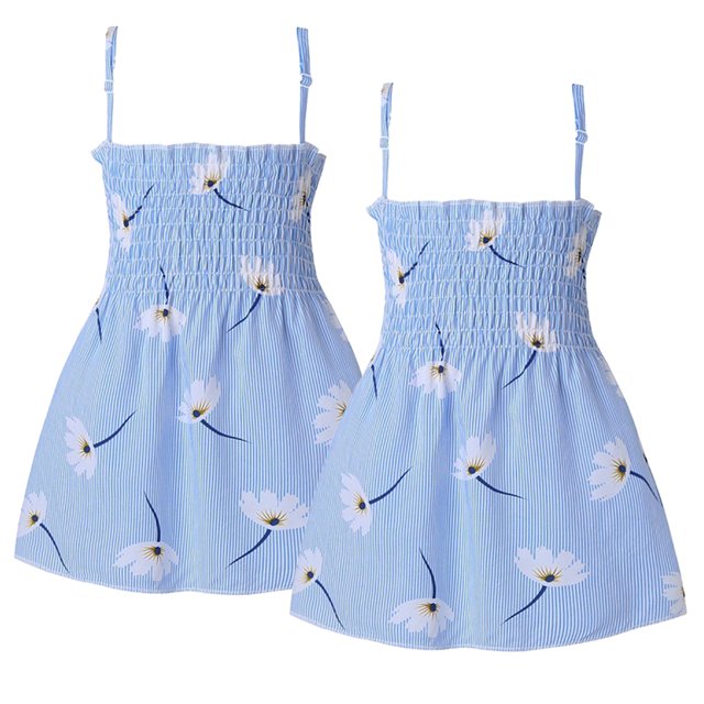 KYAIGUO Robe à Bretelles Sans Manches pour Bébé Fille, Robe d'Été Décontractée pour Enfants de 1 à 9 Ans