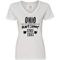 thumbnail image 3 of Inktastic Ohio Awesome Since 1803 Women's V-Neck T-Shirt, 3 of 5