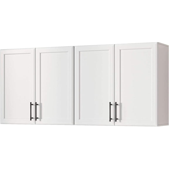 Wall Cabinets for Room,Shaker Wall Mounted Kitchen Cabinets with Adjustable Shelf, Floating Hanging Storage Cabinet for Room, Bathroom, Kitchen, 48" W,White