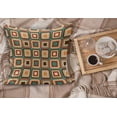 thumbnail image 2 of Modern Fluffy Throw Pillow Cushion Cover, Geometrical Pattern with Rounded Nested Squares Nostalgic Colorful Tiling Print, Decorative Square Accent Pillow Case, 18" x 18", Multicolor, by Ambesonne, 2 of 5