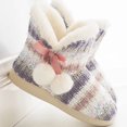 thumbnail image 3 of Pantuflas para mujer, botas de casa cálidas con forro de felpa, suela maciza, 3 of 5