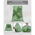 thumbnail image 6 of St Patrick's Day Body Pillow Case Cover - Microfiber Bed Throw Pillow Covers, Vintage Lucky Green Shamrocks Rustic Plaid Decorative Lumbar Pillow Cover with Envelope Closure for Sofa/Travel 20"x54", 6 of 6