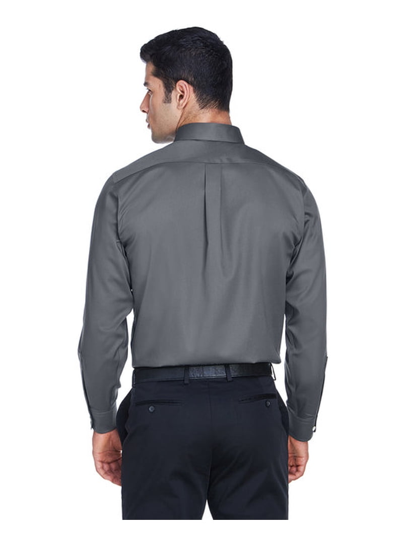 mens 2xlt dress shirts Devon Jones DG530T Men's Tall Crown Woven Collection Solid Stretch Twill