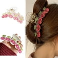 thumbnail image 2 of Necvior Small Hair Claw Cherry Hair Clamps Barrette Acrylic Material Head Grab Clip, 2 of 13