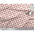 thumbnail image 2 of Soimoi White Modal Satin Fabric Tomato Vegetable Printed Fabric 1 Yard 42 Inch Wide, 2 of 3