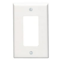 Leviton 021-80601-W Single Gang White 1-Decora Mini Wallplate