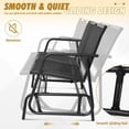 thumbnail image 6 of SLOAURA 2-Person Outdoor Glider Bench Patio Swing Rocker Loveseat, Black, 6 of 7