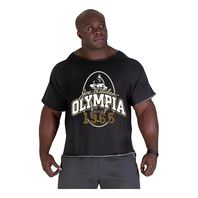 Playera Jouska Mx Oversized Old Time Mr Olympia Relaxed Fit Vintage Bodybuilding Retro Gris Oxford