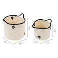 thumbnail image 3 of Unique Bargains Woven Storage Basket Closet Storage Bin White 7.5*7.1*7.9in、9.8*8.3*10.6in, 3 of 5