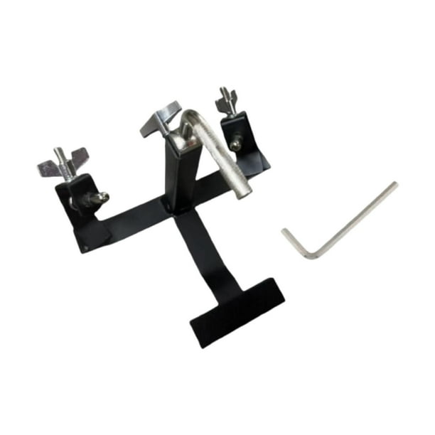 Soporte de pie para pedal de cencerro estable, soporte de percusión, ajustable, soporte de abrazadera para cencerro, soporte para platillo de batería