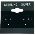 thumbnail image 3 of 100 Black Earring Cards Pads Sterling Silver Displays 1.5", 3 of 3