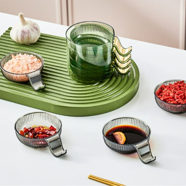 asddcavvf Light Soy Dish Set Elegant Small Serving Plates For Home Condiments Pickles & Dipping Ideal For Dining Table Storage Wire Stacking for Counter Banana Hanger Fruit Bowl