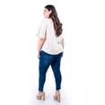 thumbnail image 4 of Blusa escote drapeado Roman Fashion Tallas Extras 228 Beige 38, 4 of 5