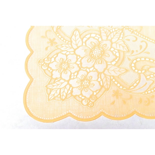Eight Vinyl Lace, Easy Care 12x18 Placemats, Ivory off white Walmart