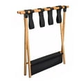 thumbnail image 6 of golytefs Bamboo Luggage Rack Foldable Suitcase Stand with Nylon Straps Suitcase Holder, 6 of 9