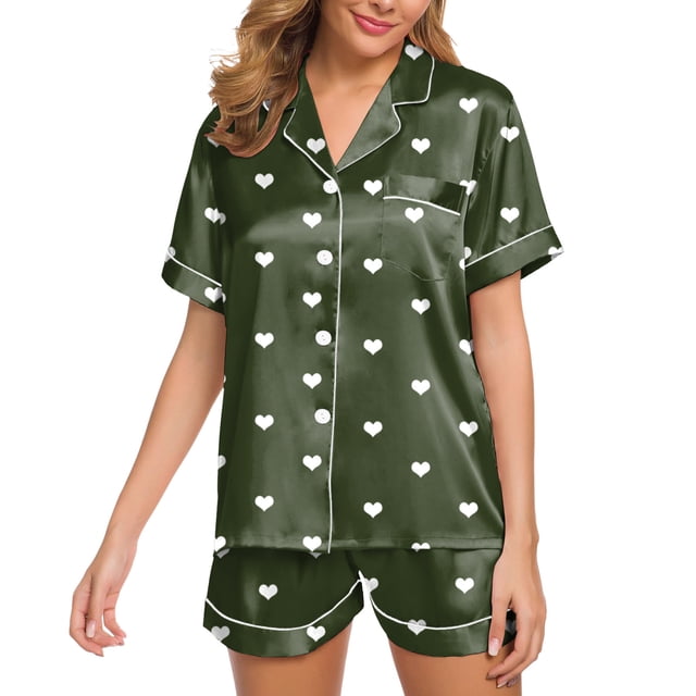 Icvfdpl Button Down Pajamas for Women Two Piece Pj Sleepwear Pj Sets Loungewear S