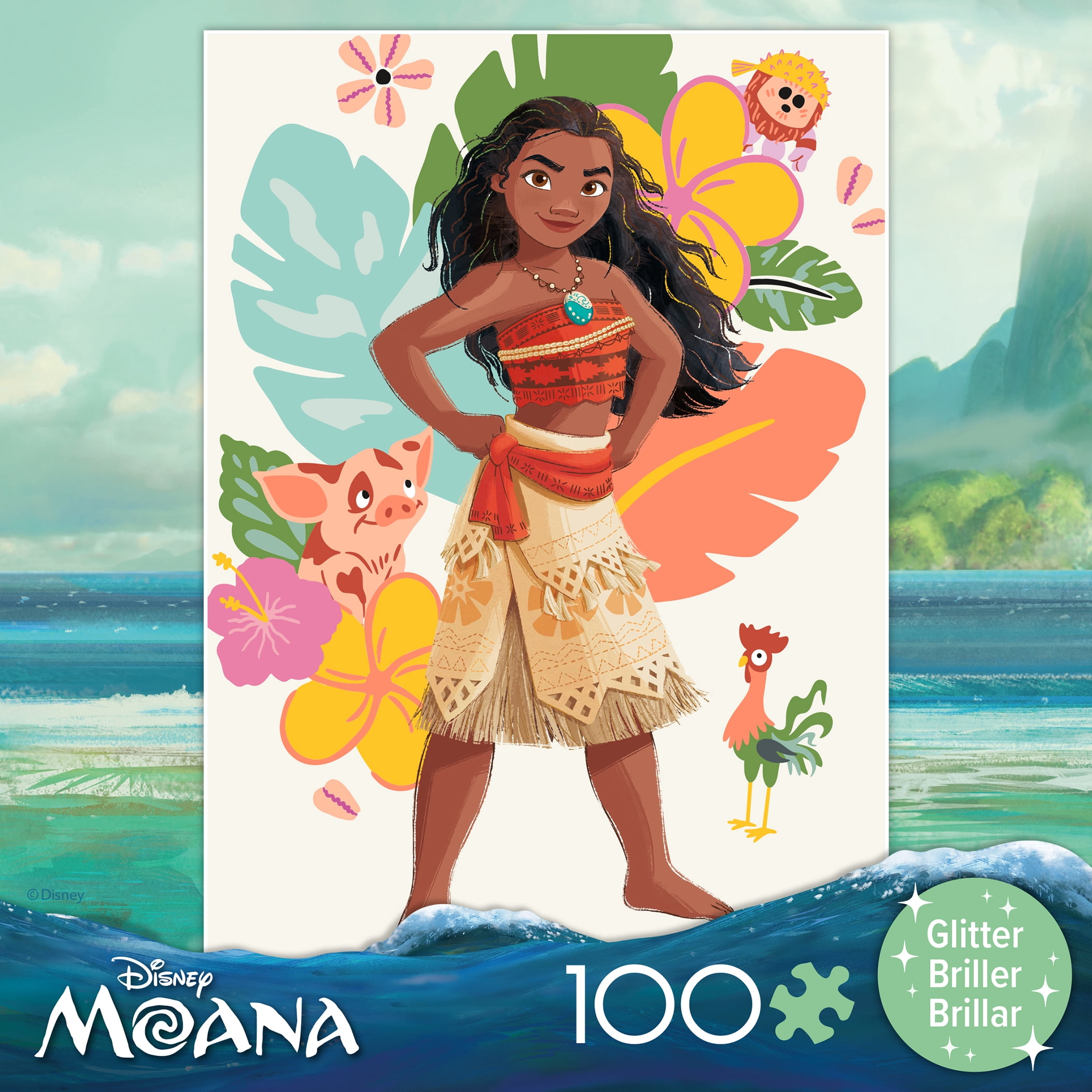 Ceaco 100 Piece Moana Glitter Interlocking Jigsaw Puzzle