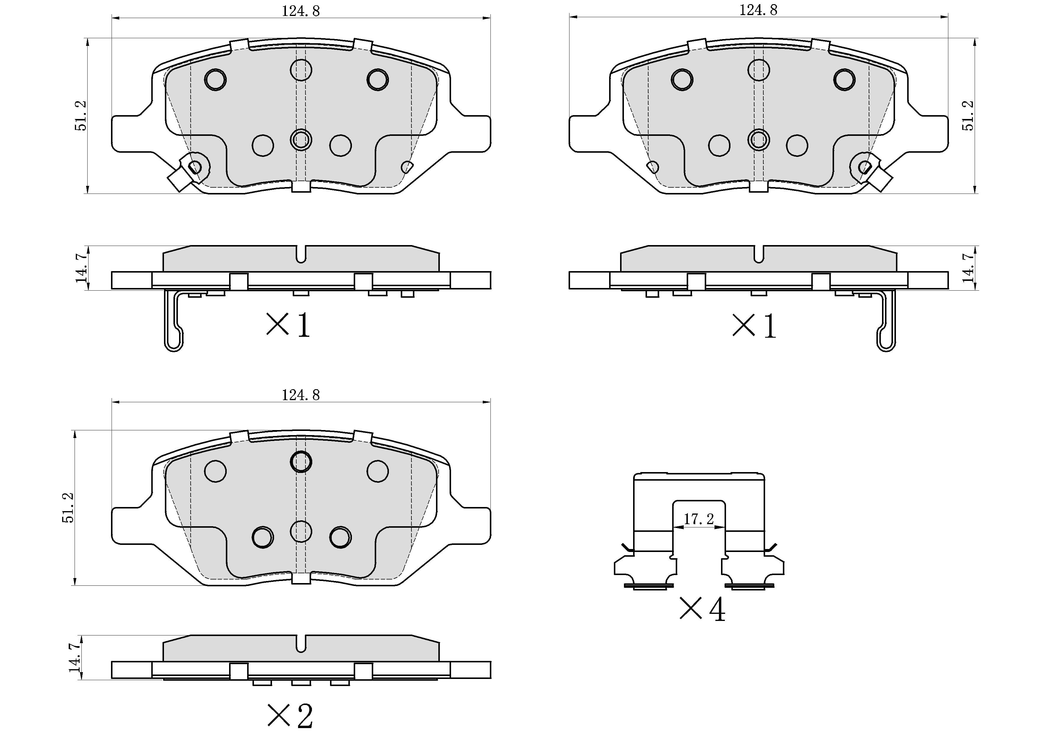 Winstop Brake Pad Set, Front WS.1093.0.C, Chevrolet Uplander 2009-2005