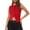 Red, variant on ZyeKqe Cropped Sweater Vest for Women Button down Crewneck Sleeveless Knit Shirts Lightweight Knitwear