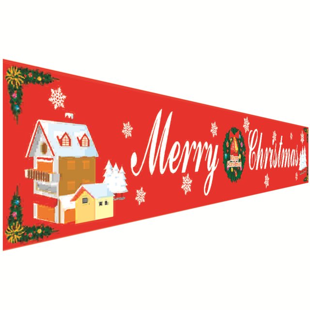 Advancent Cartel de Navidad para el hogar, comedor, valla, ventana, terraza, bandera colgante, fiesta, Festival, decoración de Año Nuevo, adorno colgante Kits de decoración para fiestas Tipo 2 Advancent HA068108-02B