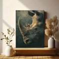 thumbnail image 6 of Rhinoceros Portrait Canvas Print, Decor for Living Room, Bedroom, Office, Hotel Lobby, Study, 6 of 8