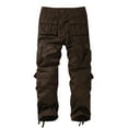 thumbnail image 3 of Matchstick Men's Retro Relaxed Plus Size Cargo Pants with Multi Pockets, 3 of 7