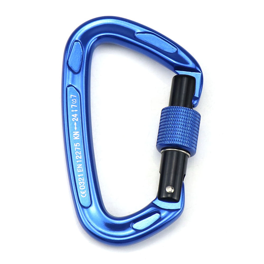 6Pack Rock Climbing Carabiner Clips Locking and Heavy Duty 25KN Camping 6PCS 