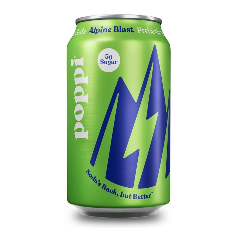 12 pack) poppi Alpine Blast Prebiotic Soda, 12 fl oz, 1 Pack Can