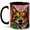 Black, variant on Colorful Corgi Coffee Mug, Rainbow Dog Mug, Ceramic 11 oz
