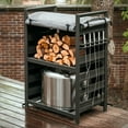 thumbnail image 2 of Solo Stove Station + UVC Coated Cover Aluminum Firewood Rack for Fire Pits, Grey, 2 of 9