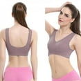 thumbnail image 3 of BRAND Factory Price!Fashion New Cross Side le Without Rims Gathered Sports Underwear Sleep Bra, 3 of 5