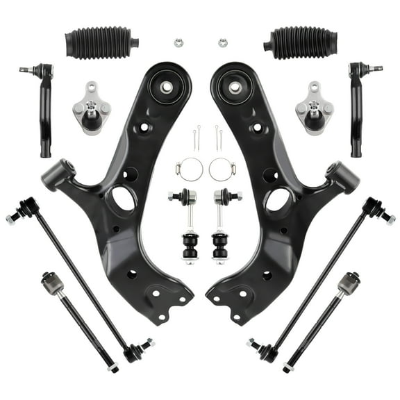 maXpeedingrods 14Pc Front Lower Control Arms for Toyota RAV4 2006-2018, Suspension Kit with Ball Joints Sway Bar Links Outer Inner Tie Rods