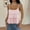 Pink, variant on Women's Ruffle Cami Top Spaghetti Strap Lettuce Trim Flowy Summer Beach Camisole