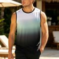 thumbnail image 2 of Lopecy-Sta Mens Tank Tops Crew Neck Gradient Graphic Sleeveless Sports Fitness Summer Vacation Beach Casual Workout Shirts, 2 of 5