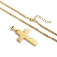 thumbnail image 4 of APSVO Gold Plated Basketball Themed Cross Necklace for Men Stuff Accessories Pendant Chain Christian Religious Birthday Jewelry Gifts Ideas Teen Son Dad Team Game Day Sports Athlete Age, 4 of 7