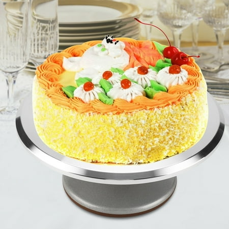 Revolving Cake Stand Aluminum Cake Decorating Stand,Sonew 12inch Aluminum Cake Turntable Rotating Revolving Decorating Stand Pastry Baking Decor Tool ()