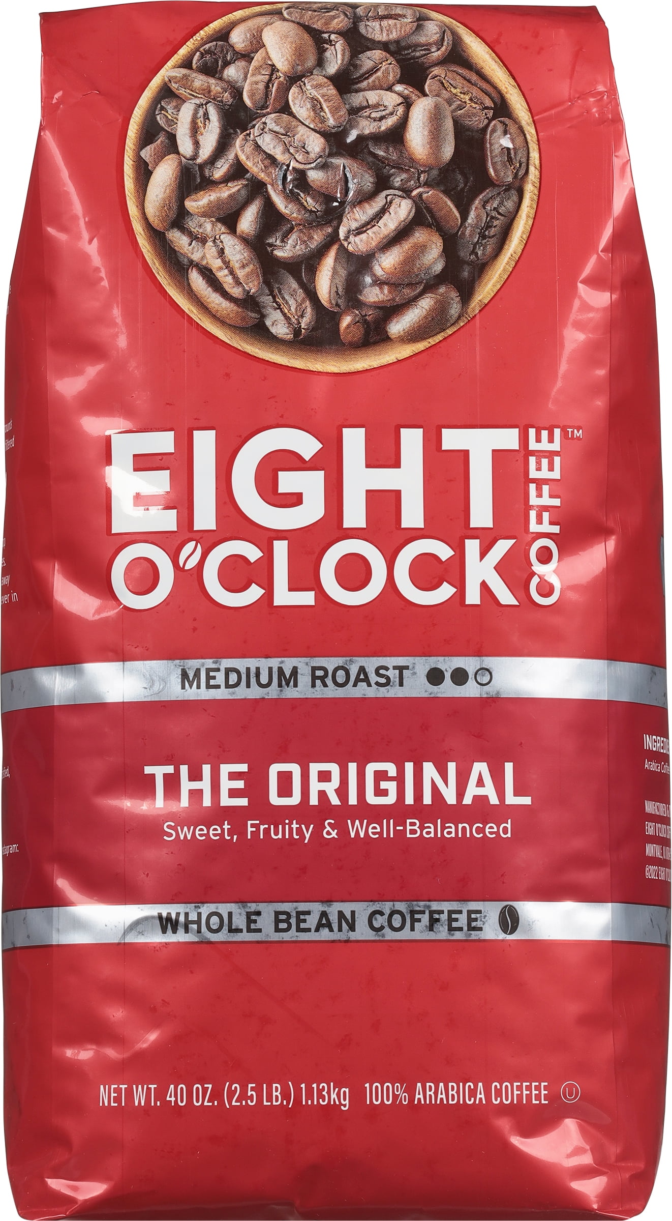 Eight O'Clock Original Arabica Whole Bean Coffee, 45 oz.