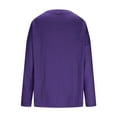thumbnail image 7 of JGGSPWM (S-5XL) Womens Plus Size Long Sleeve V Neck Sweaters Fall Casual Classic Soft Loose Fit Basic Pullover Versatile Top Purple M, 7 of 7