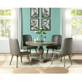 thumbnail image 2 of ACME Waylon Round Wooden Top Dining Table with Single Pedestal in Gray Oak, 2 of 5