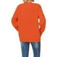 thumbnail image 4 of Harpily Clearance Womens Long Sleeve SweaterWomen's Probably Hungry Likely Deepy Cold Printed Hoodless Hoodie Orange XXL, 4 of 5